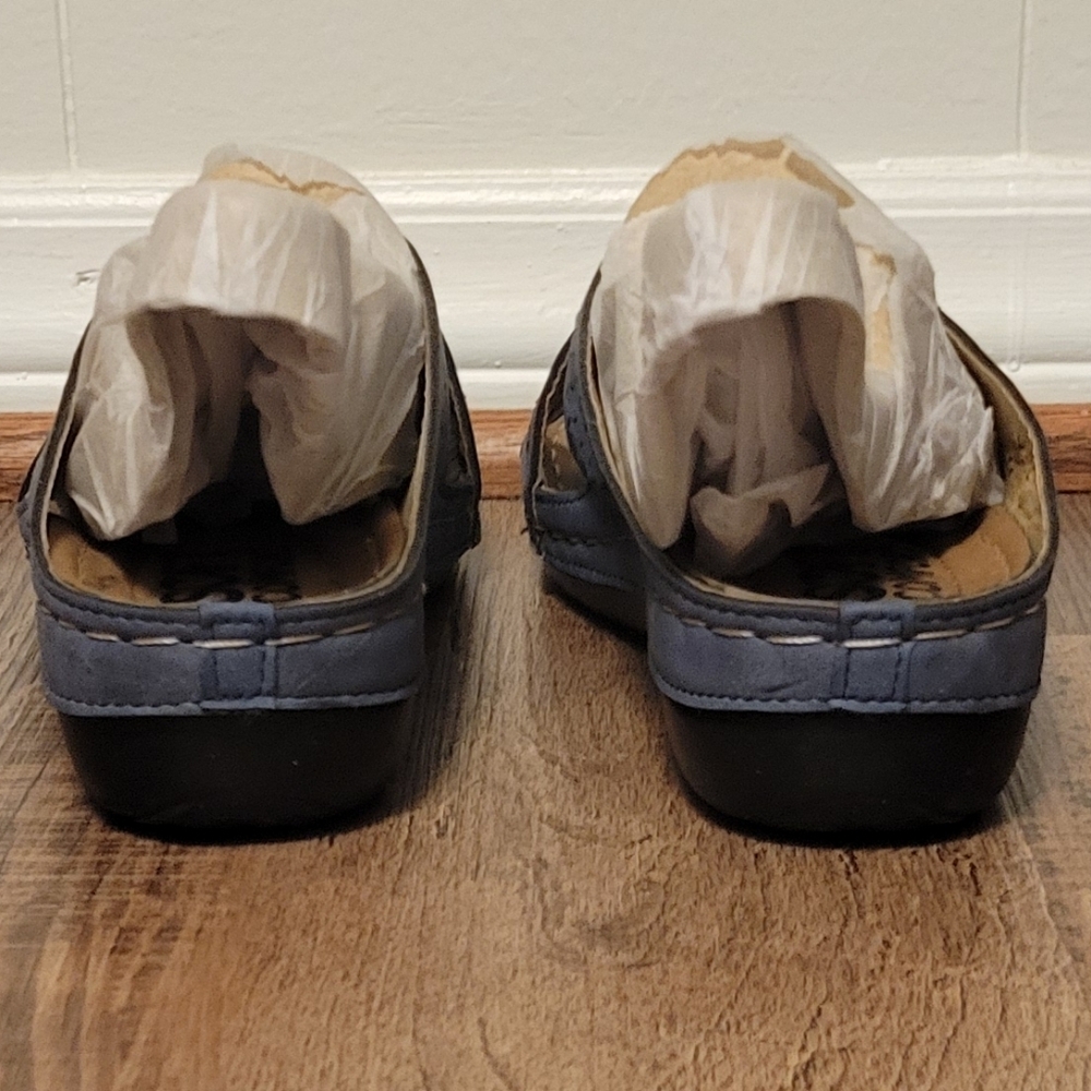 Soft Comfort Memory Foam Heather Blue Comfy & Elegant Stylish Sandal. Sz: 8 - Picture 4 of 8